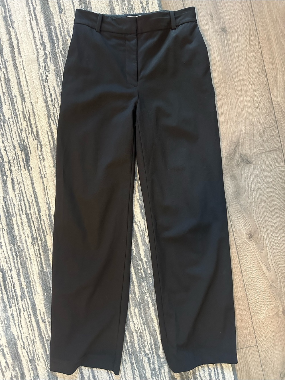 Babaton Black Wool Woven Agency Pants
